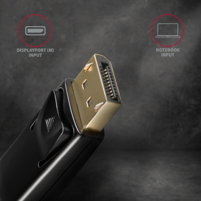RVD-HI14C2 DP > HDMI kábel 1.8 m, 4K/30Hz