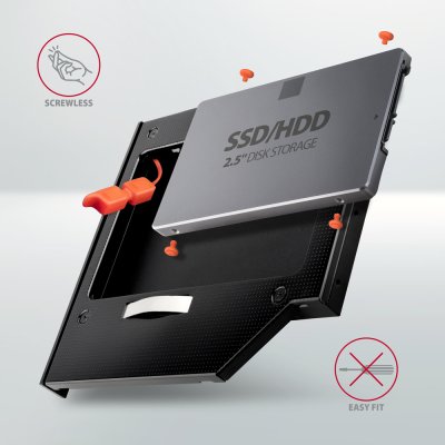 RSS-CD12 ODD – 2.5" SATA SSD/HDD caddy, 12.7 mm