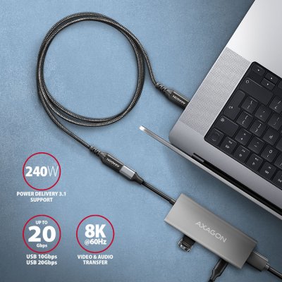 BUCM32-CF05AB SPEED+ USB-C <> USB 20Gbps hosszabbító kábel 0.5 m