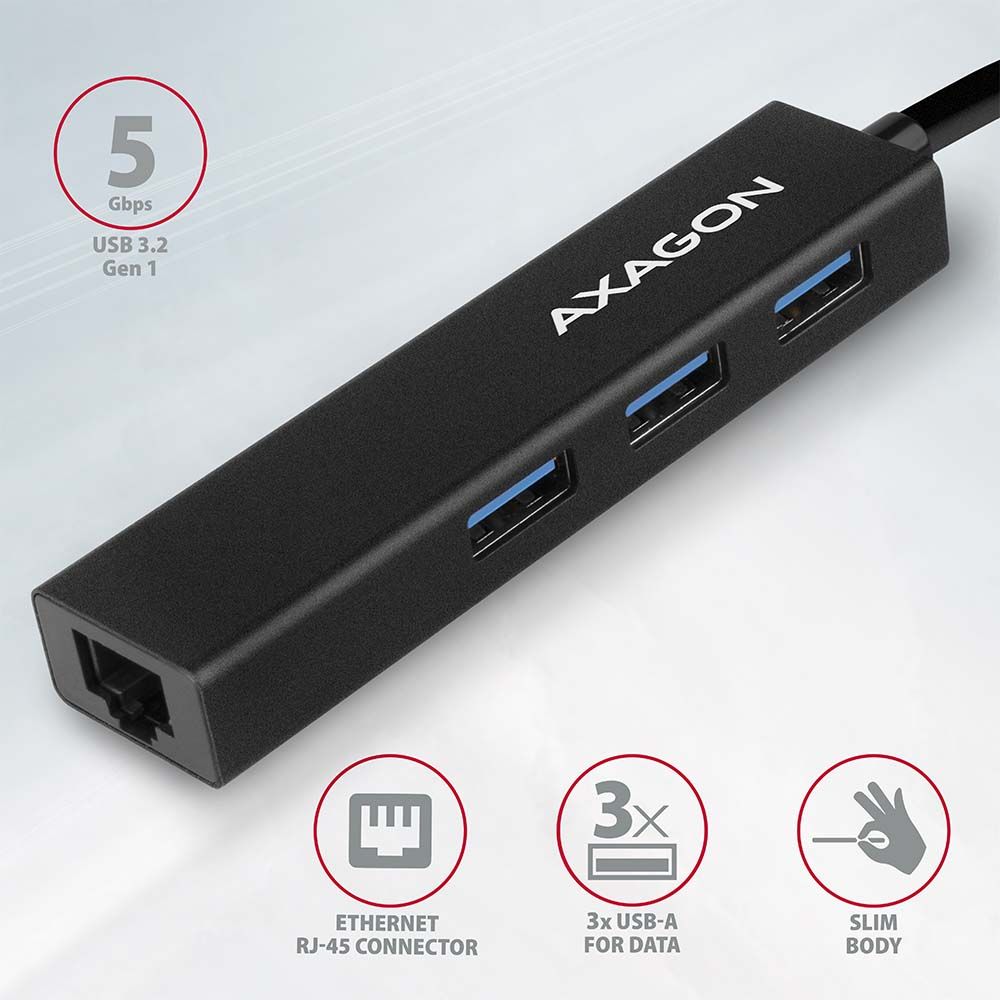 HMA-GL3A SuperSpeed USB-A hub + gigabit LAN