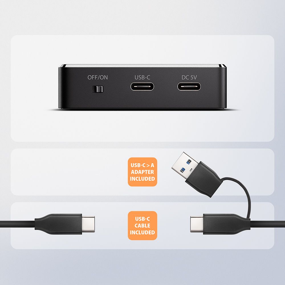 ADSA-M2C11 USB-C 10Gbps dokovací stanice pro M.2 NVMe / SATA SSD