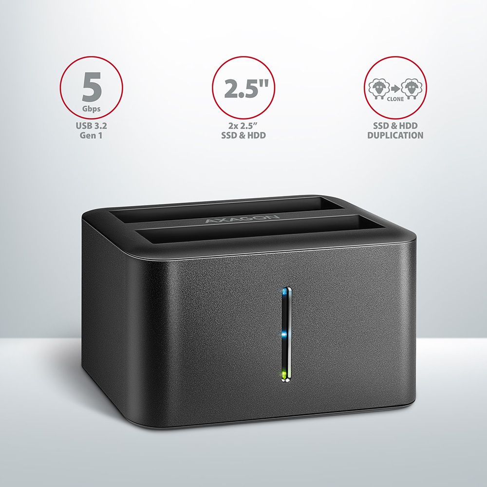 ADSA-D25 SuperSpeed USB DUAL 2.5" SSD/HDD MINI dock