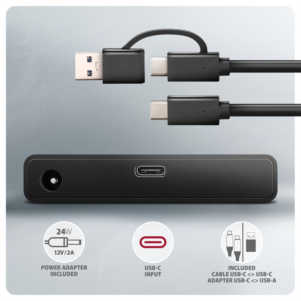 ADSA-FPX USB-C 10Gbps FAST PORT X adapter for 2.5"/3.5" SSD/HDD