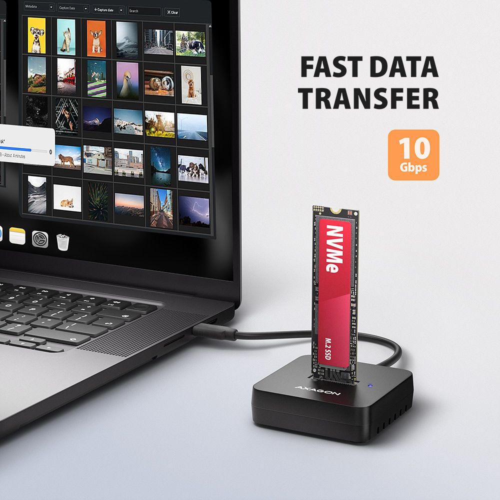 ADSA-M2C11L USB-C 10Gbps dokovacia stanica pre M.2 NVMe SSD