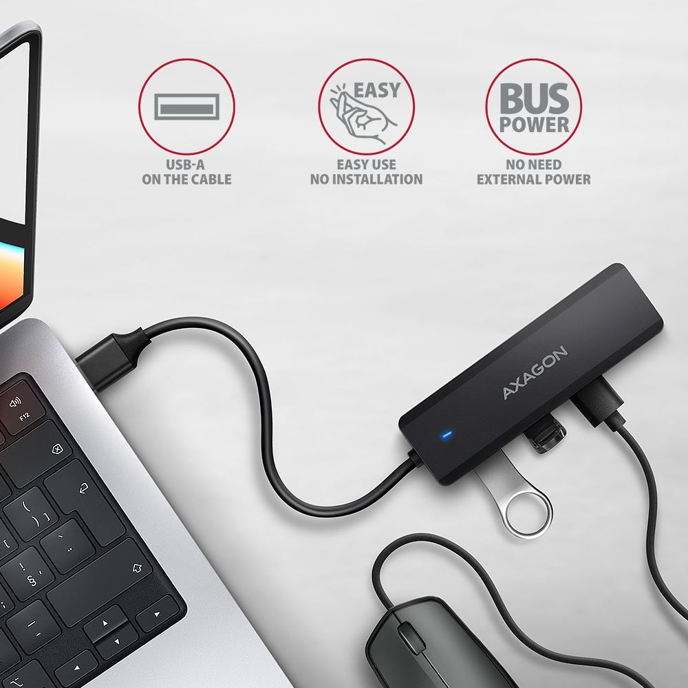 HUE-C1A USB-A 5Gbps TRAVEL hub