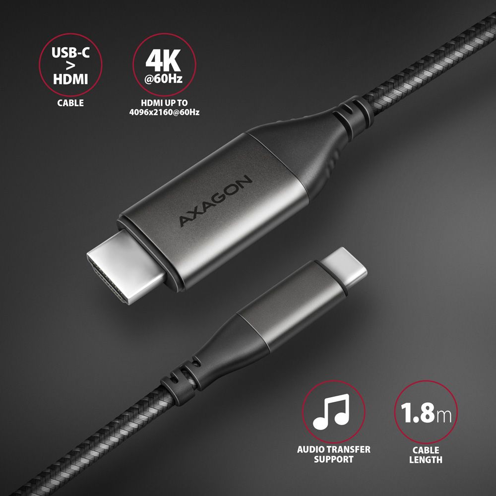 RVC-HI2MC USB-C > HDMI 2.0a kábel 1.8m