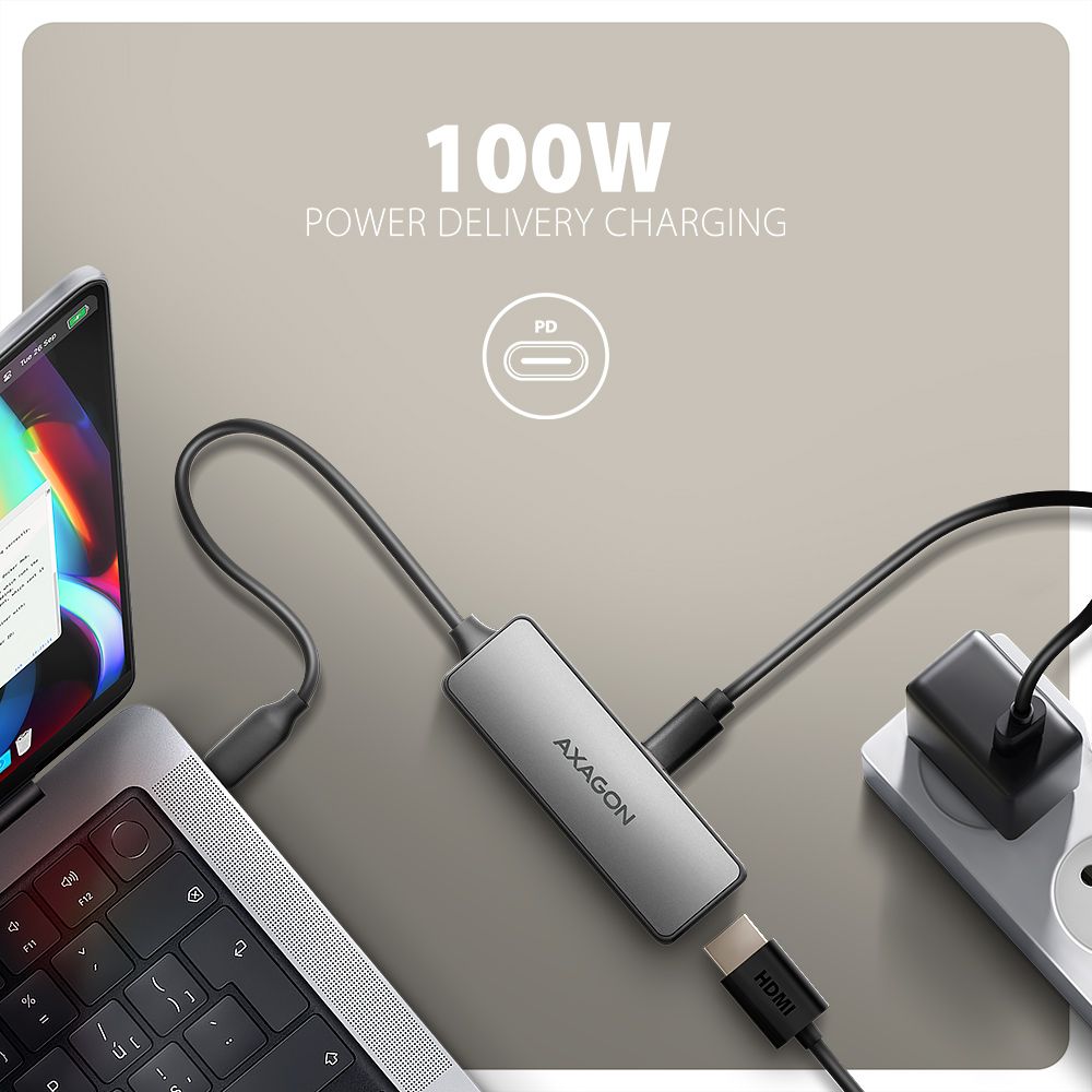 RVC-HI8KPD USB-C > HDMI 2.1 adapter, 8K/60Hz, PD 100W