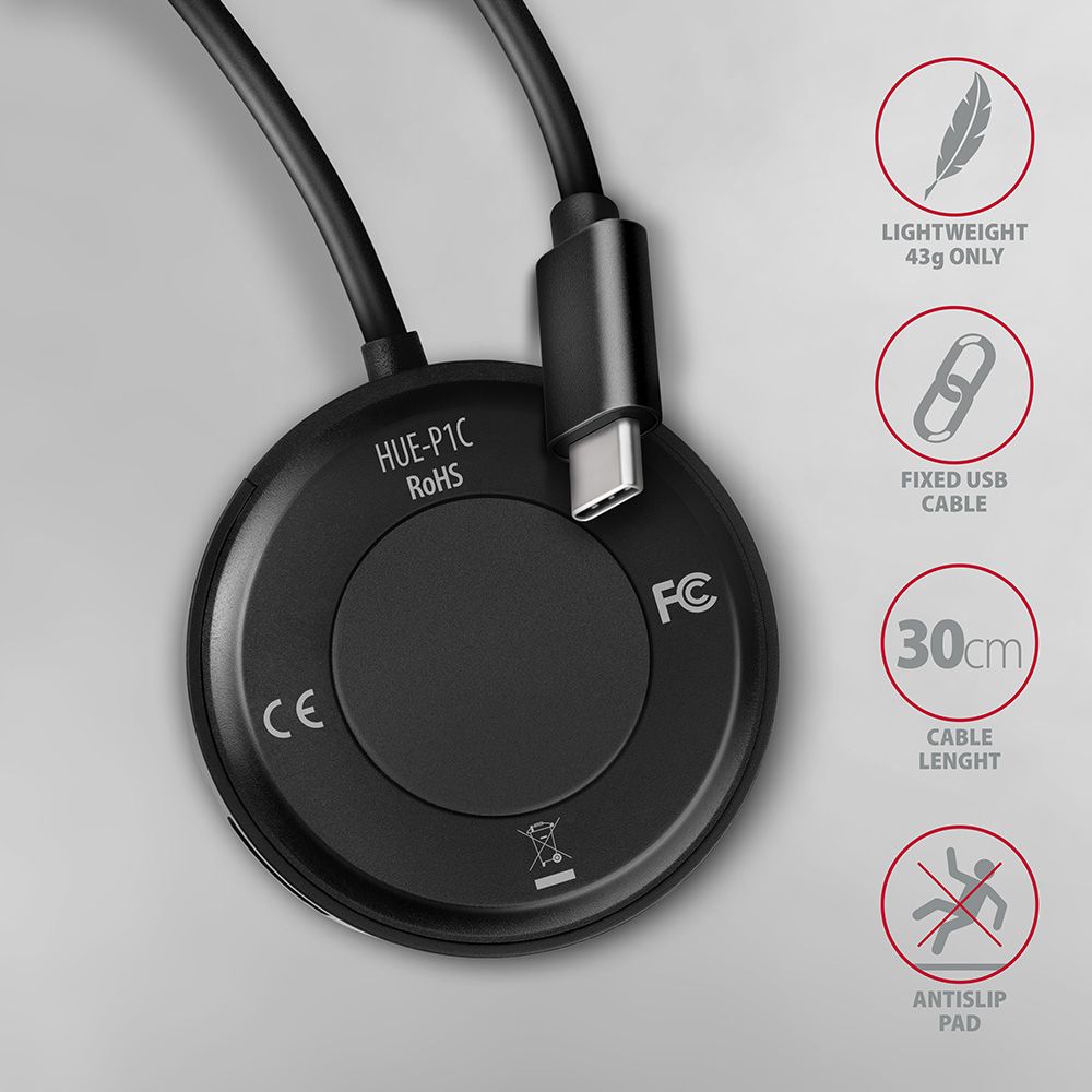 HUE-P1C SuperSpeed USB-C ROUND hub