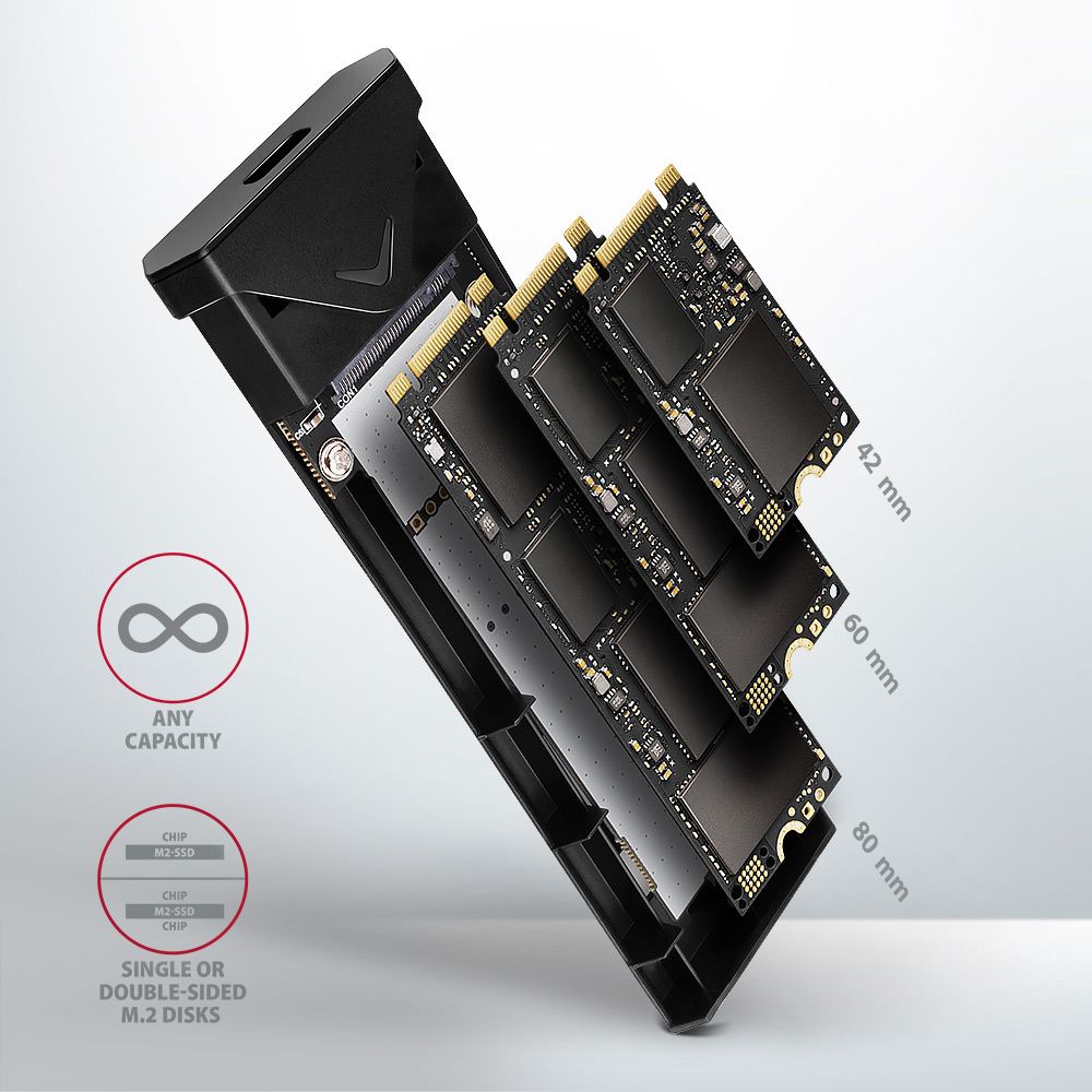 EEM2-UG2 USB-C 10Gbps - M.2 NVMe SSD SILVER ARROW box