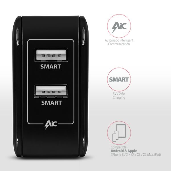 ACU-5V4 2.6A + 2.6A wall charger