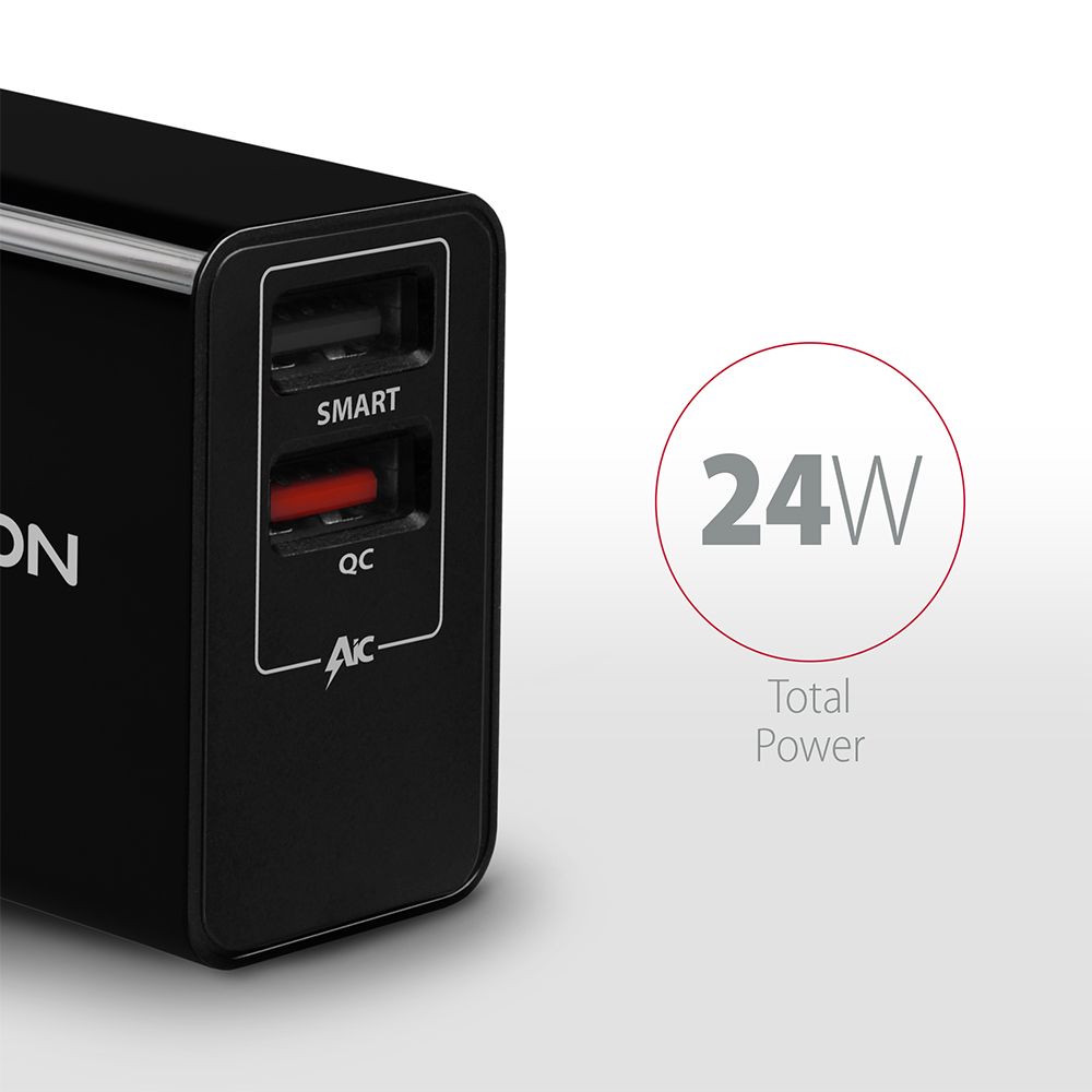 ACU-QS24 QC3.0 + 5V-1.2A wall charger