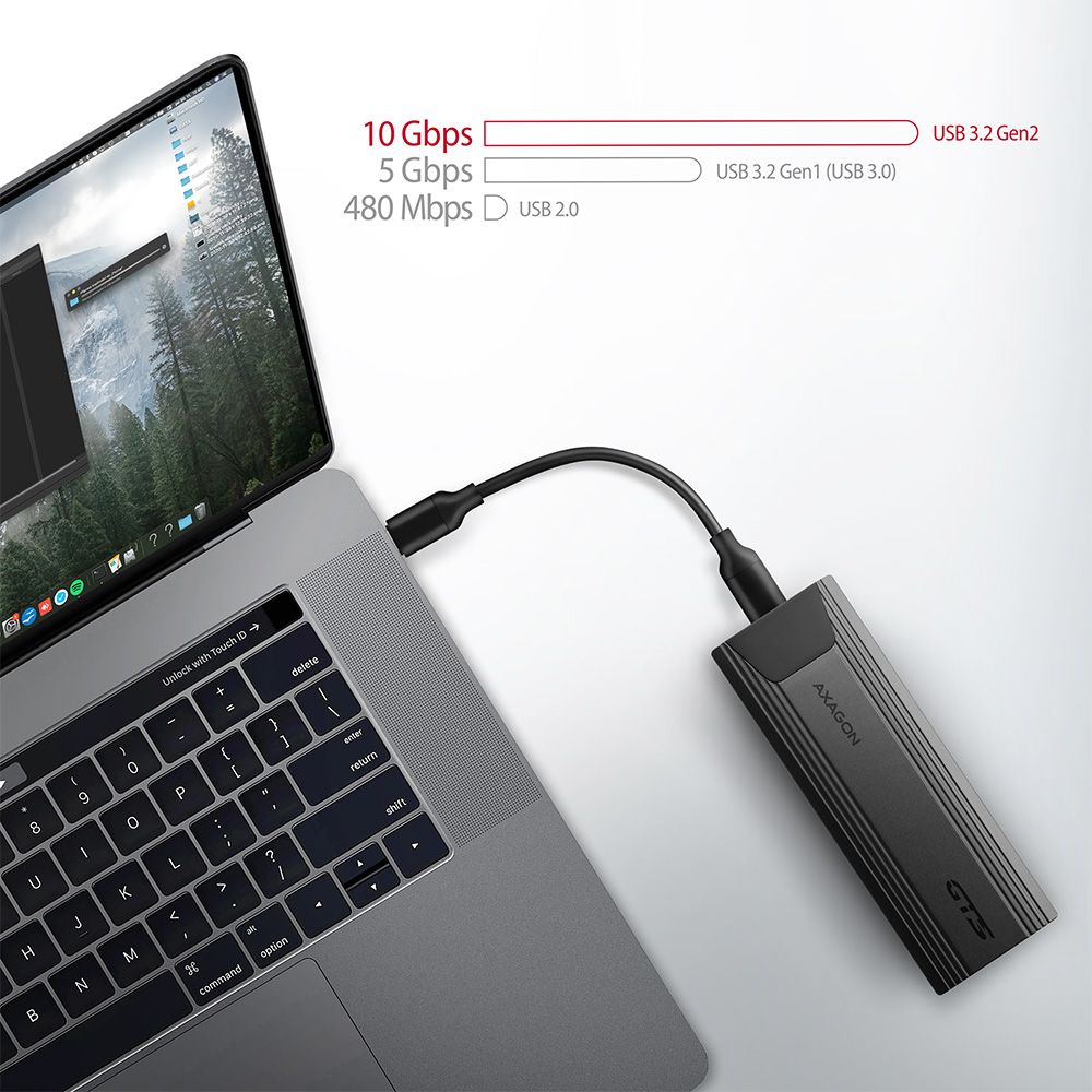 EEM2-GTSA SuperSpeed+ USB-C - NVMe M.2 THIN SCREWLESS box