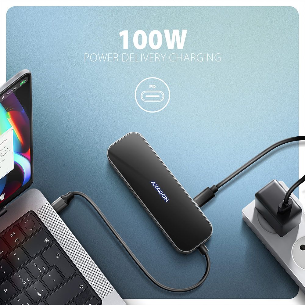 HMC-6GLN USB-C 5Gbps GLASS 6in1 hub