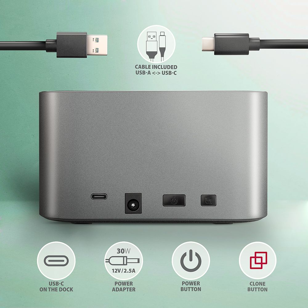 ADSA-DC SuperSpeed USB DUAL 2.5"/3.5" HDD/SSD DUAL dock