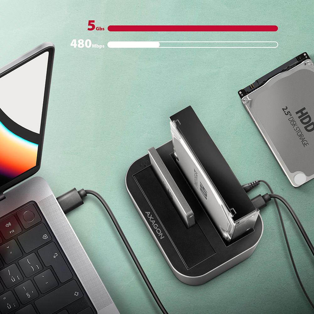 ADSA-DC SuperSpeed USB DUAL 2.5"/3.5" HDD/SSD DUAL dock