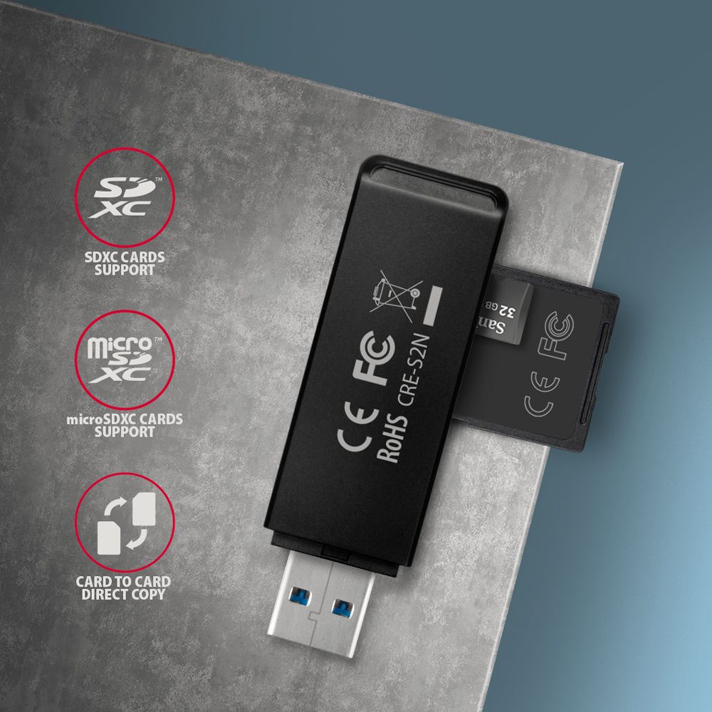 CRE-S2N SuperSpeed USB-A CARD READER