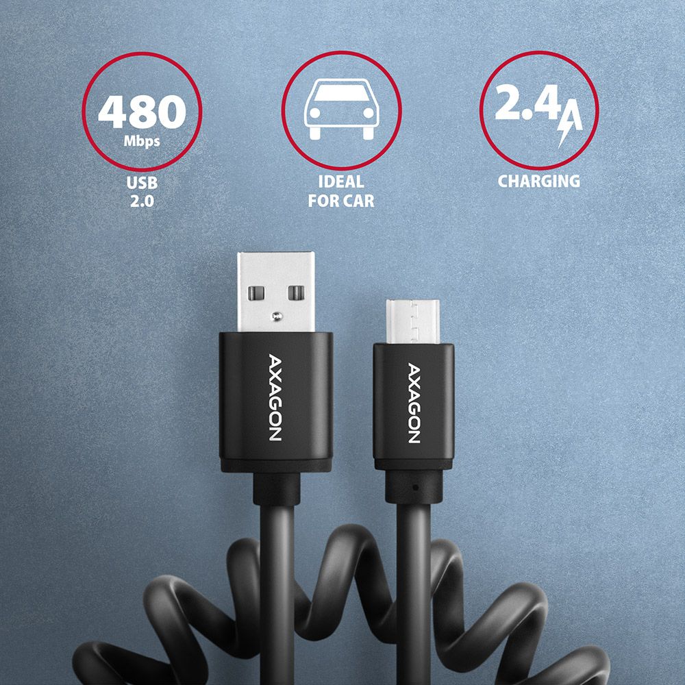 BUMM-AM10TB TWISTER Micro USB <> USB-A kábel 0.6 m