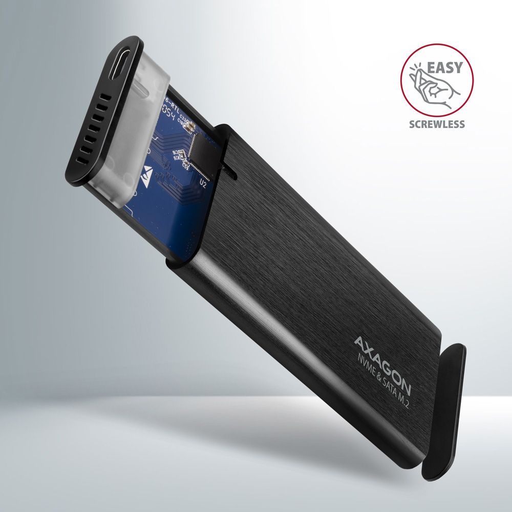 EEM2-SB2 SuperSpeed+ USB-C - M.2 NVMe & SATA SSD RAW box