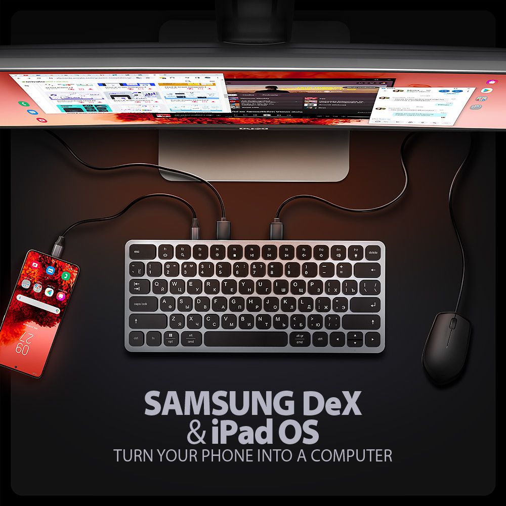 HMC-KB-CRL USB-C 5Gbps KEYBOARD (CRL) 9in1 hub