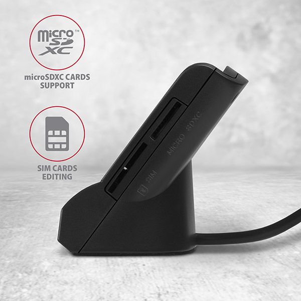 CRE-SM2 4-slot Smart card reader | AXAGON