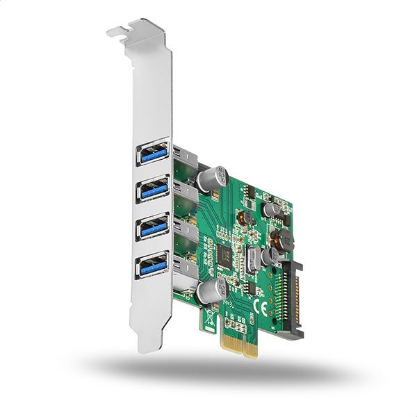 PCEU-43V PCIe řadič 4x externí SuperSpeed USB