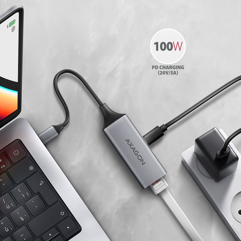 ADE-TXPD USB-C gigabit ethernet adaptér s PD 100W