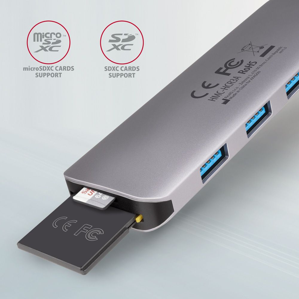 HMC-HCR3A SuperSpeed USB-C COMBO 5in1 hub