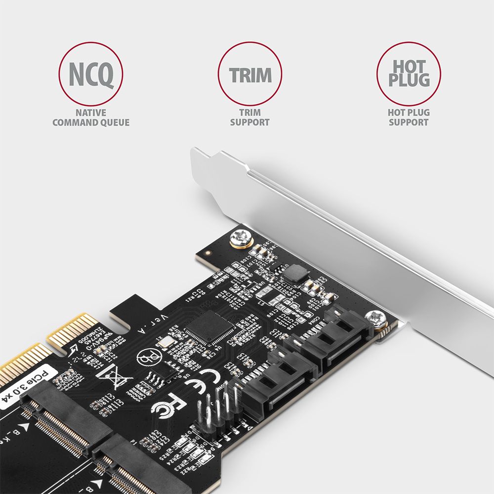 PCES-SA4M2 PCIe controller 2x SATA 6G + 2x SATA M.2