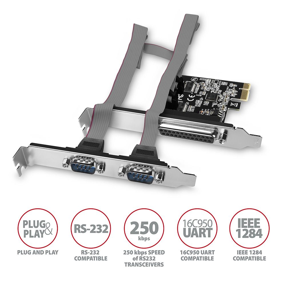 PCEA-PSN PCIe řadič 1× parallel + 2× serial