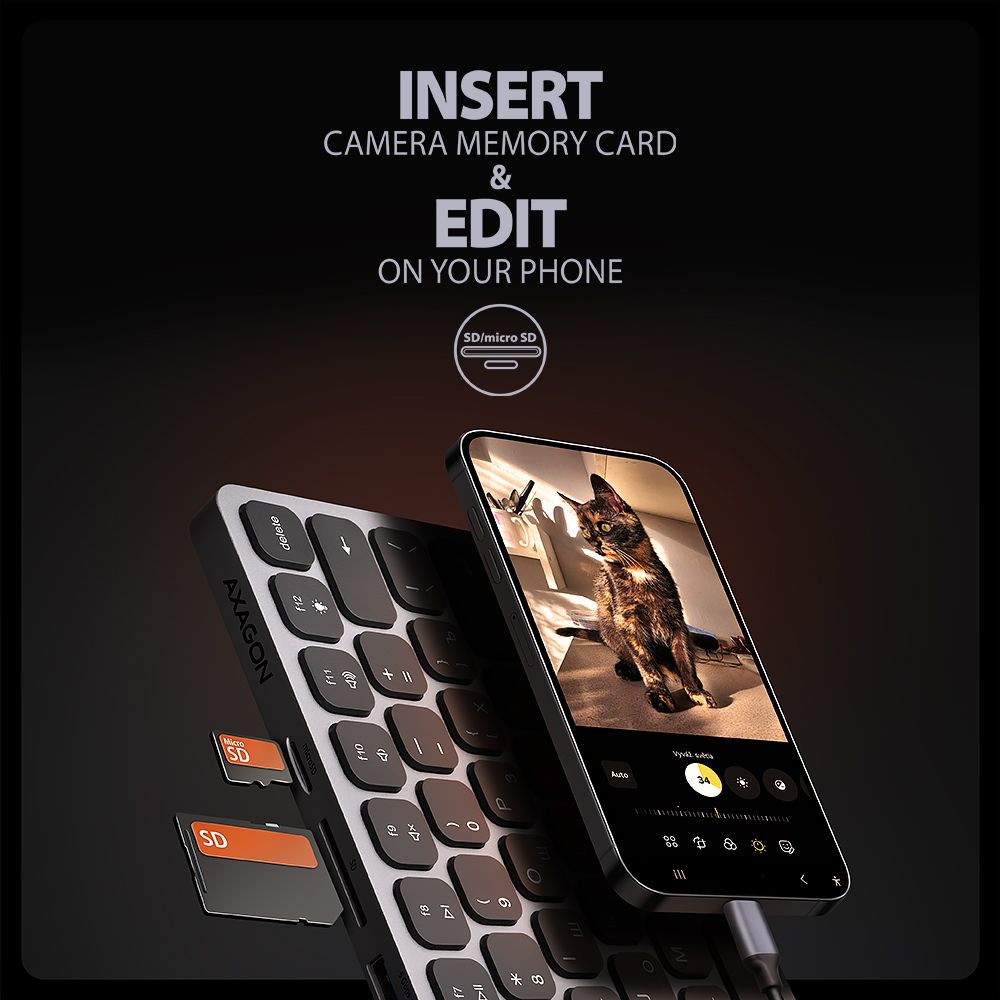 HMC-KB-CRL USB-C 5Gbps KEYBOARD (CRL) 9in1 hub