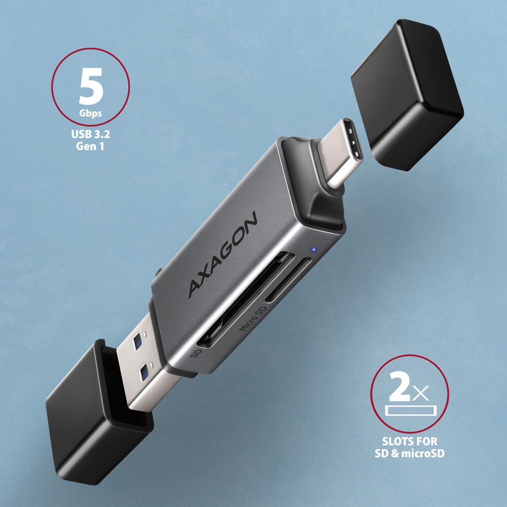 CRE-DAC SuperSpeed USB-C + USB-A card reader