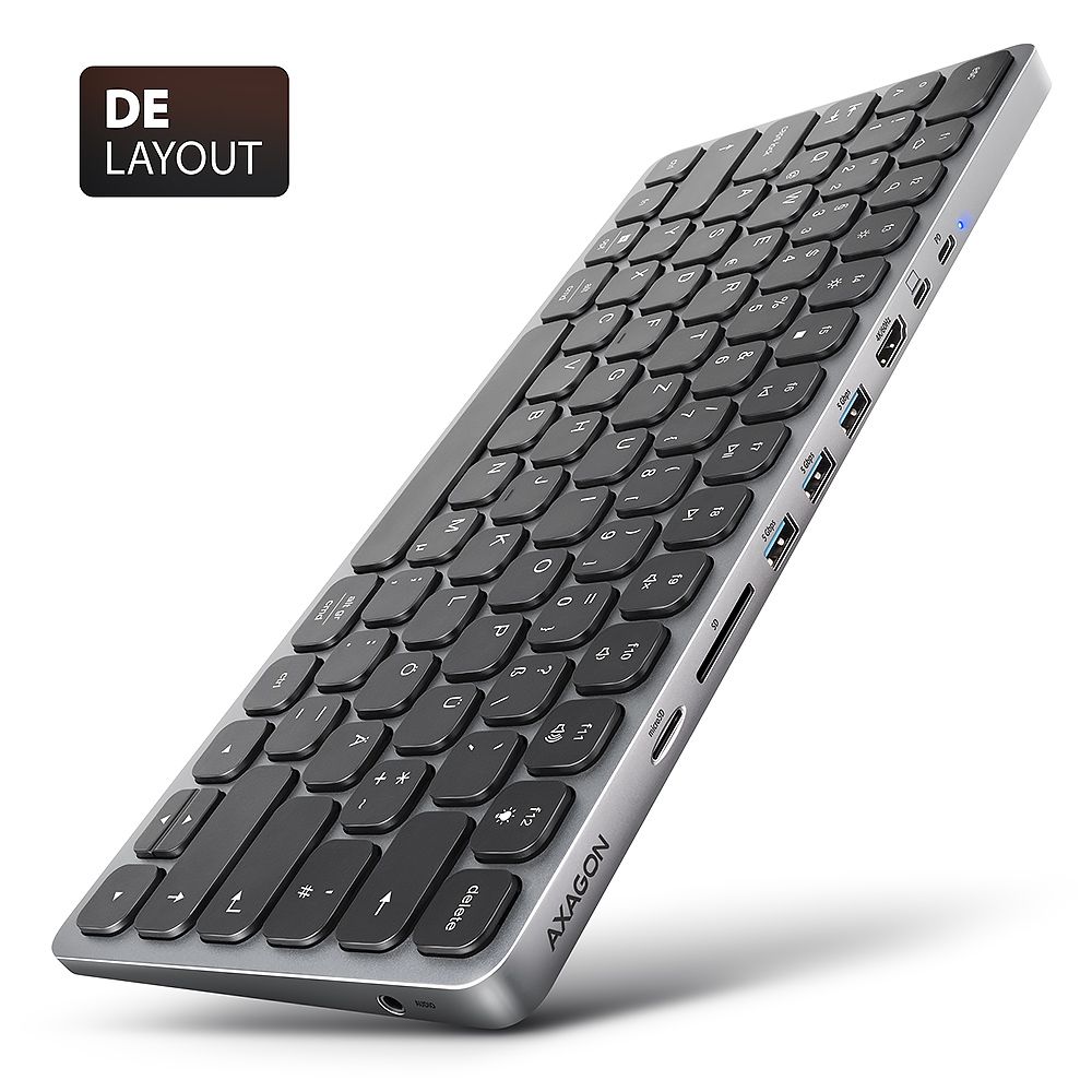 HMC-KB-GE USB-C 5 Gbps KEYBOARD (DE) 9in1 hub