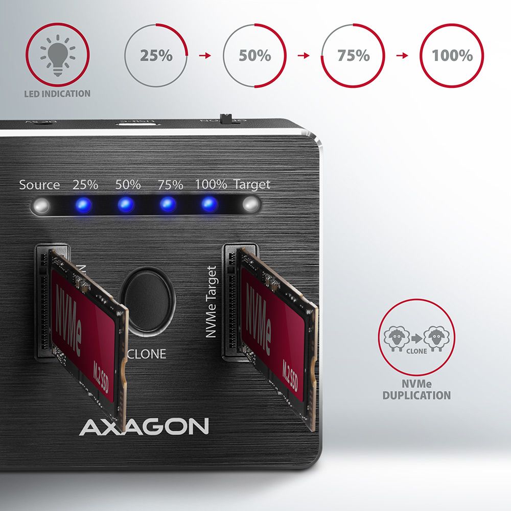 ADSA-M2C SuperSpeed USB-C 10Gbps dual M.2 NVMe dock
