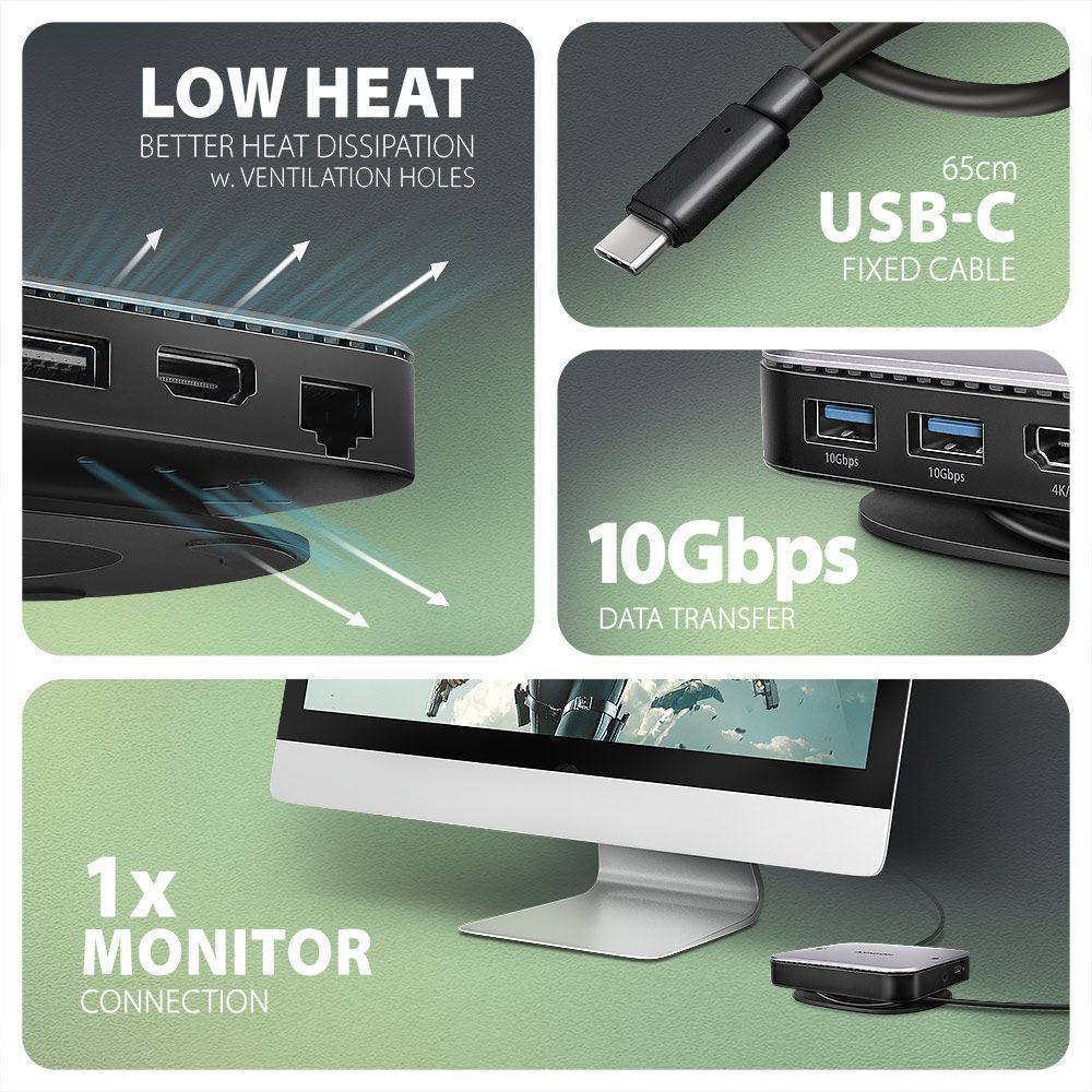 HMC-UFO USB-C 10Gbps UFO 9in1 hub