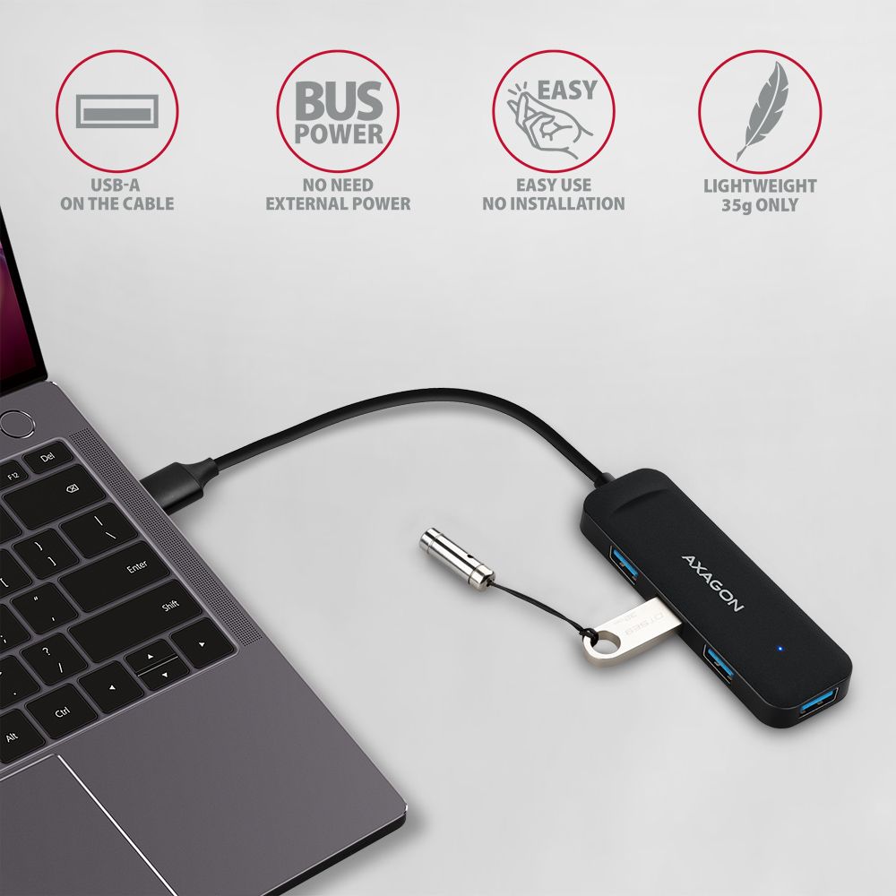 HUE-L1A SuperSpeed USB-A TRAVEL hub