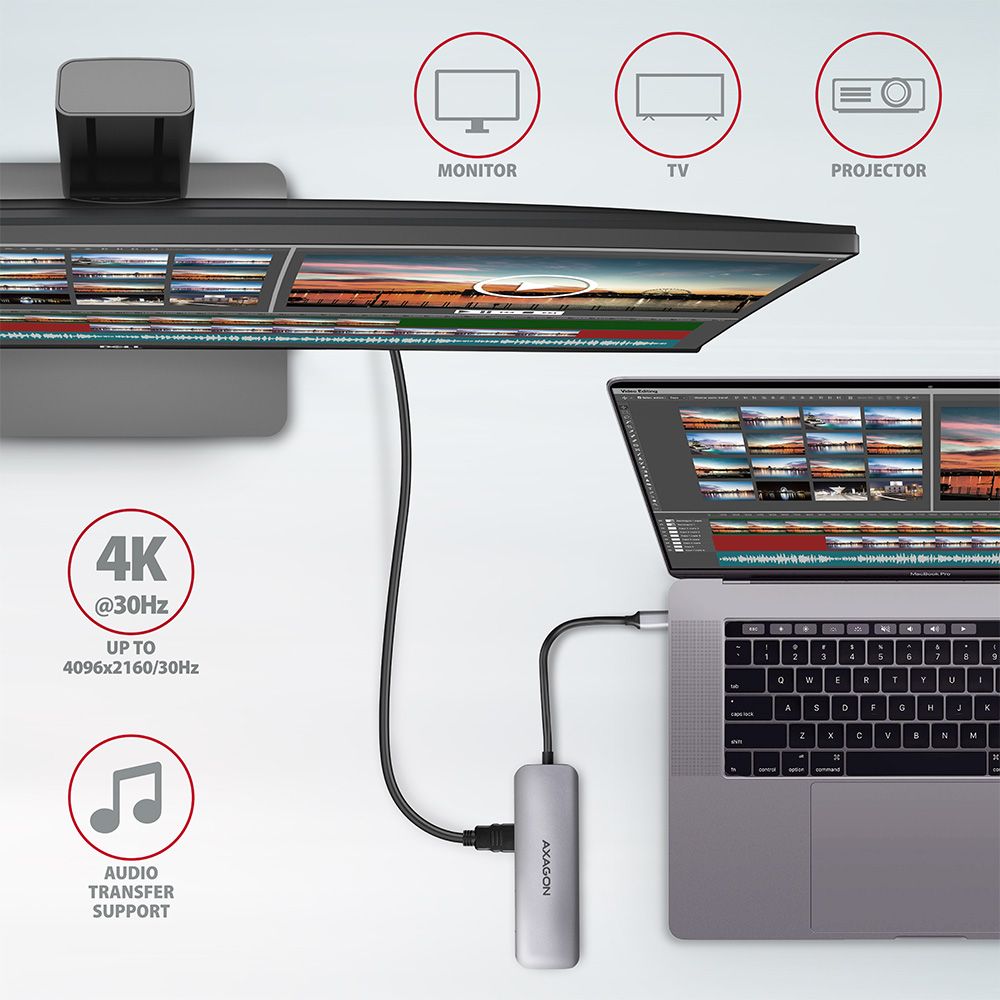 HMC-5 SuperSpeed USB-C COMBO 5in1 hub