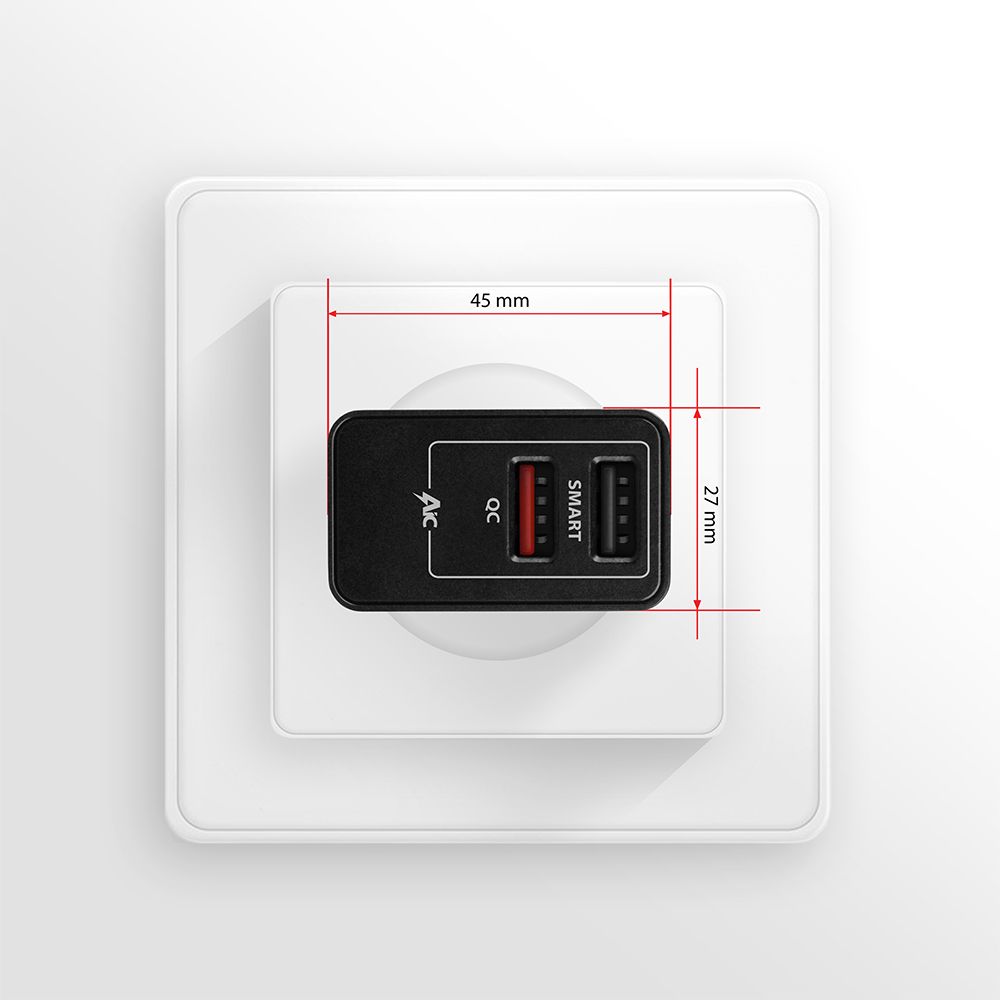 ACU-QS24 QC3.0 + 5V-1.2A wall charger