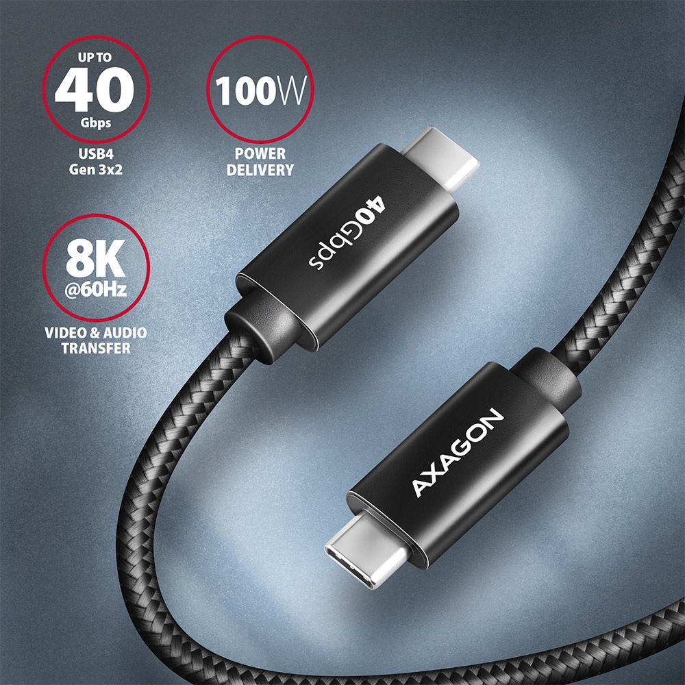 BUCM432-CM10AB NewGEN+ USB-C <> USB-C 4 Gen 3×2 / 100 W kabel  1 m