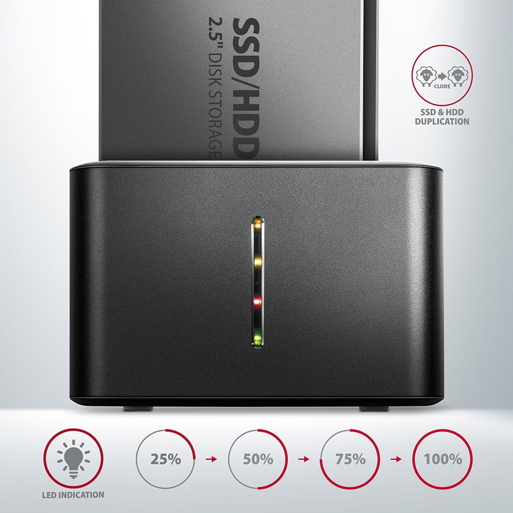 ADSA-D25 SuperSpeed USB DUAL 2.5" SSD/HDD MINI dock