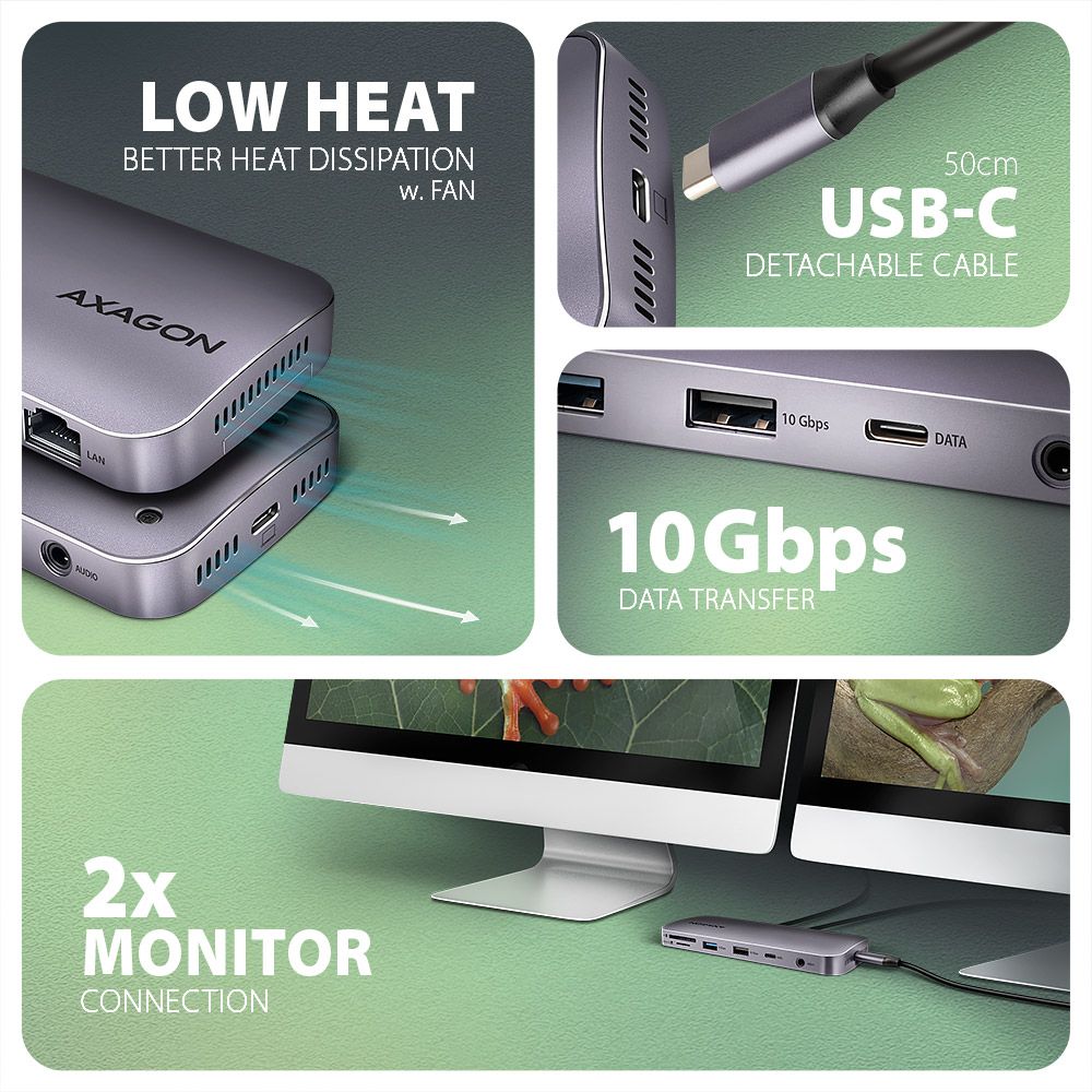 HMC-12GM2 USB-C 10Gbps GEN2COMBO 12in1 hub