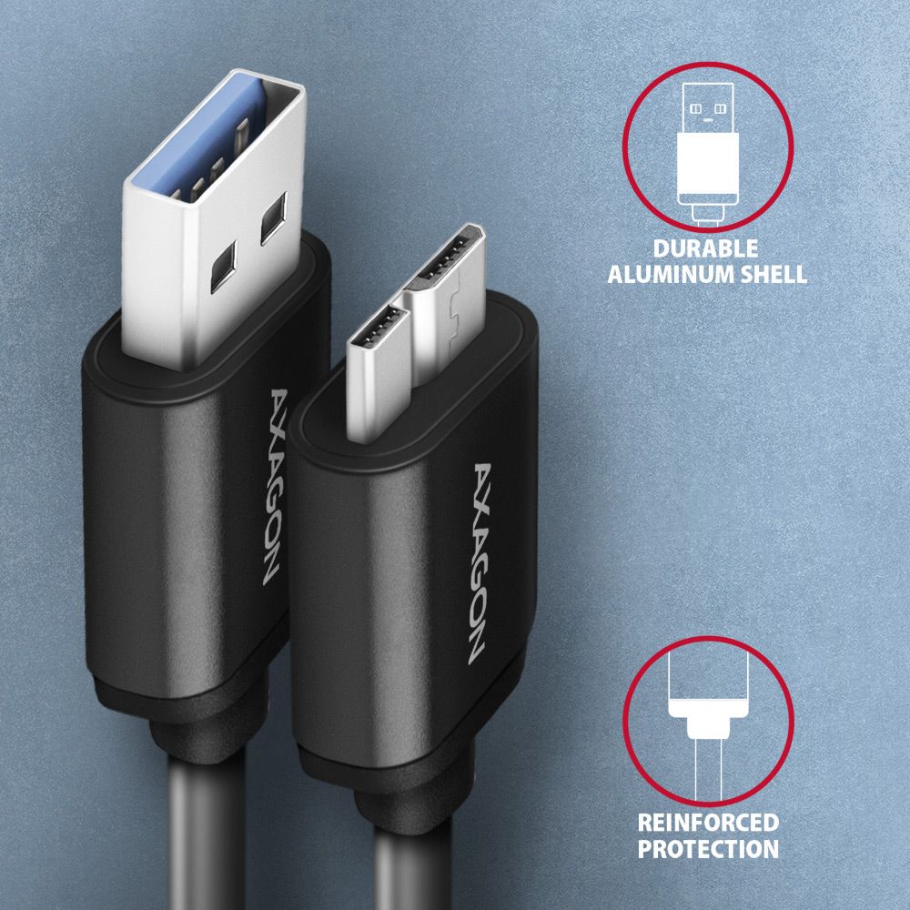 BUMM3-AM10AB SPEED Micro-B USB <> USB-A 3.2 Gen 1 kabel 1 m