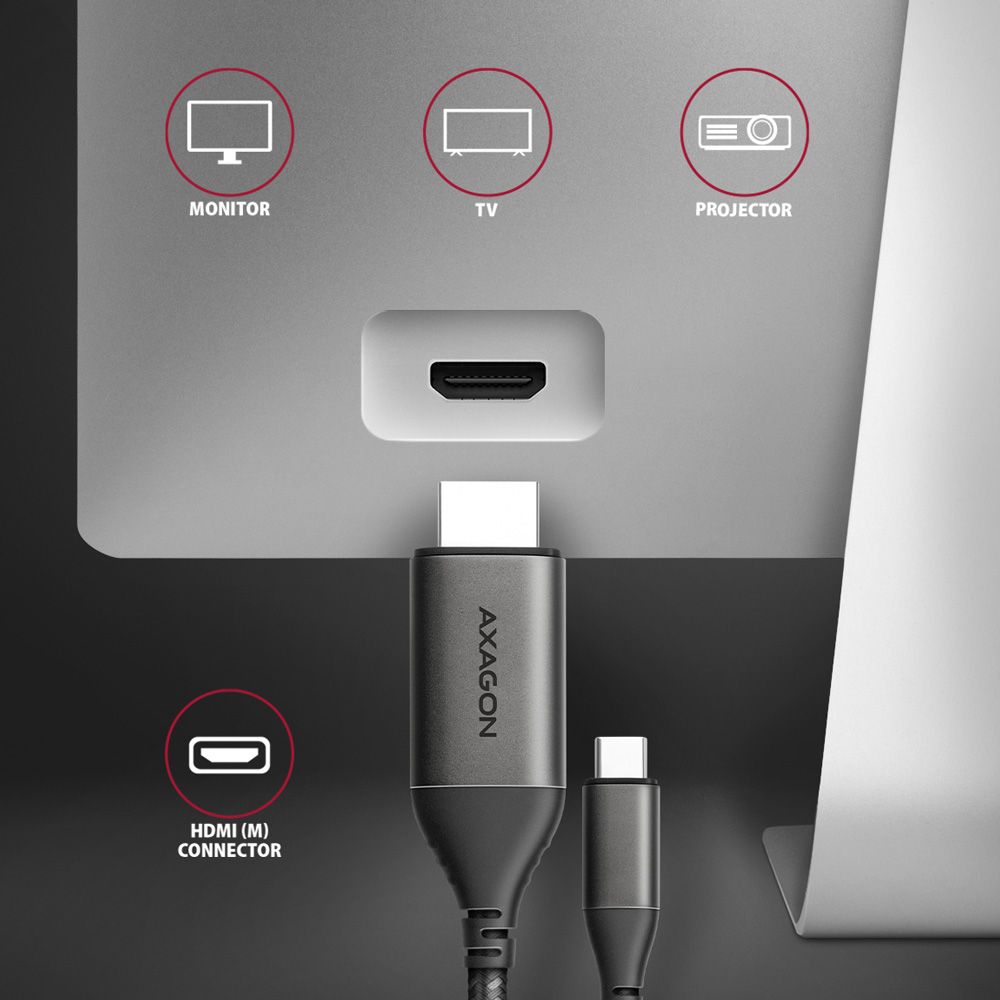 RVC-HI2MC USB-C > HDMI 2.0a kábel 1.8m
