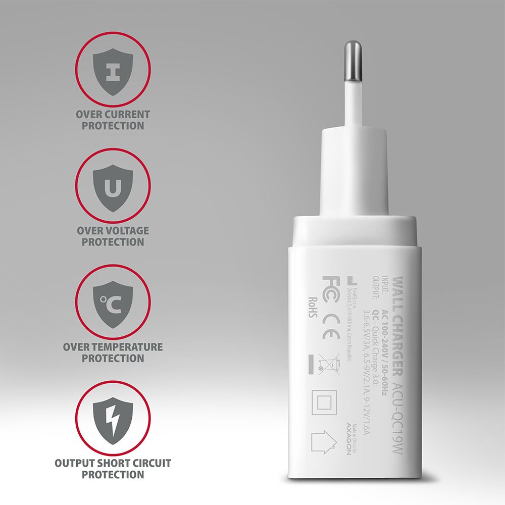 ACU-QC19W QC wall charger 19W