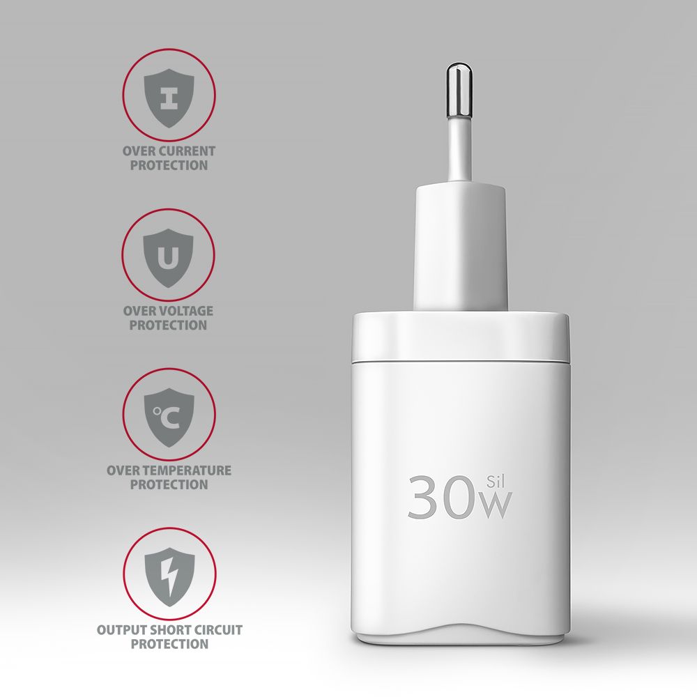 ACU-PD30W PD 3.0 & QC4+ 1× OUTPUT wall charger 30W
