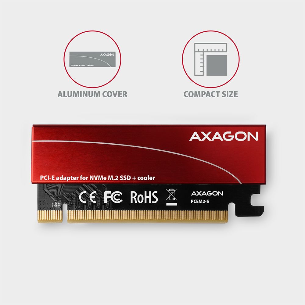 PCEM2-S PCIe NVMe M.2 adapter