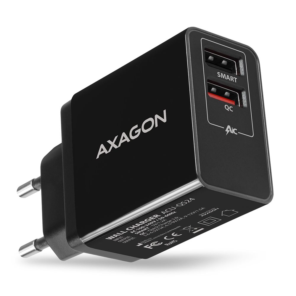 ACU-QS24 QC3.0 + 5V-1.2A wall charger