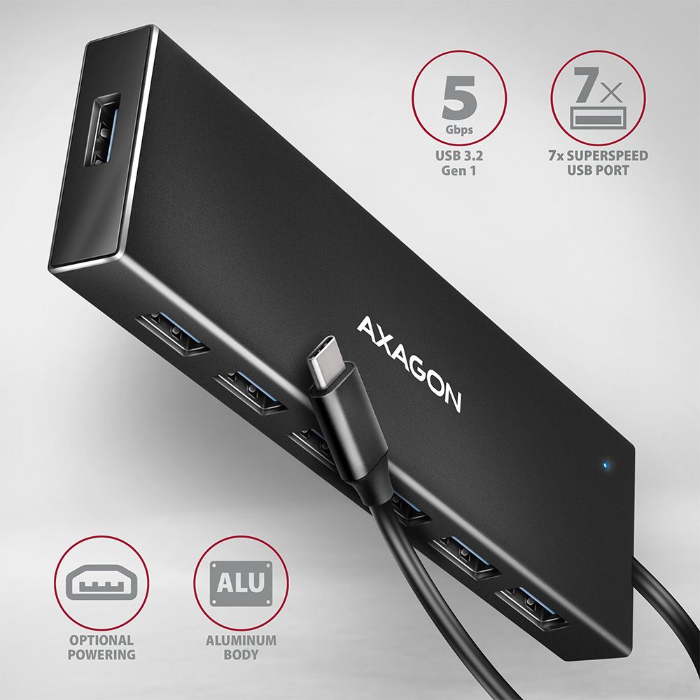 HUE-F7C SuperSpeed USB-C FLAT CHARGING hub