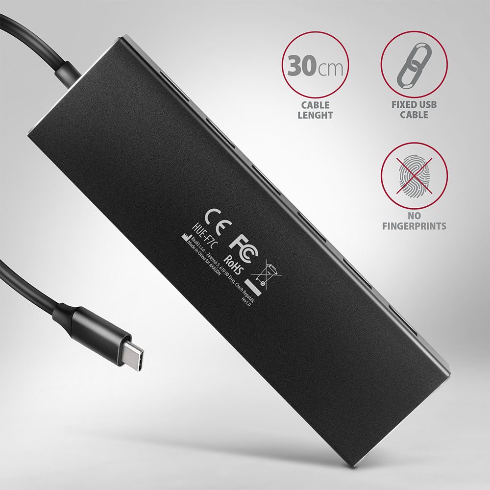 HUE-F7C SuperSpeed USB-C FLAT CHARGING hub