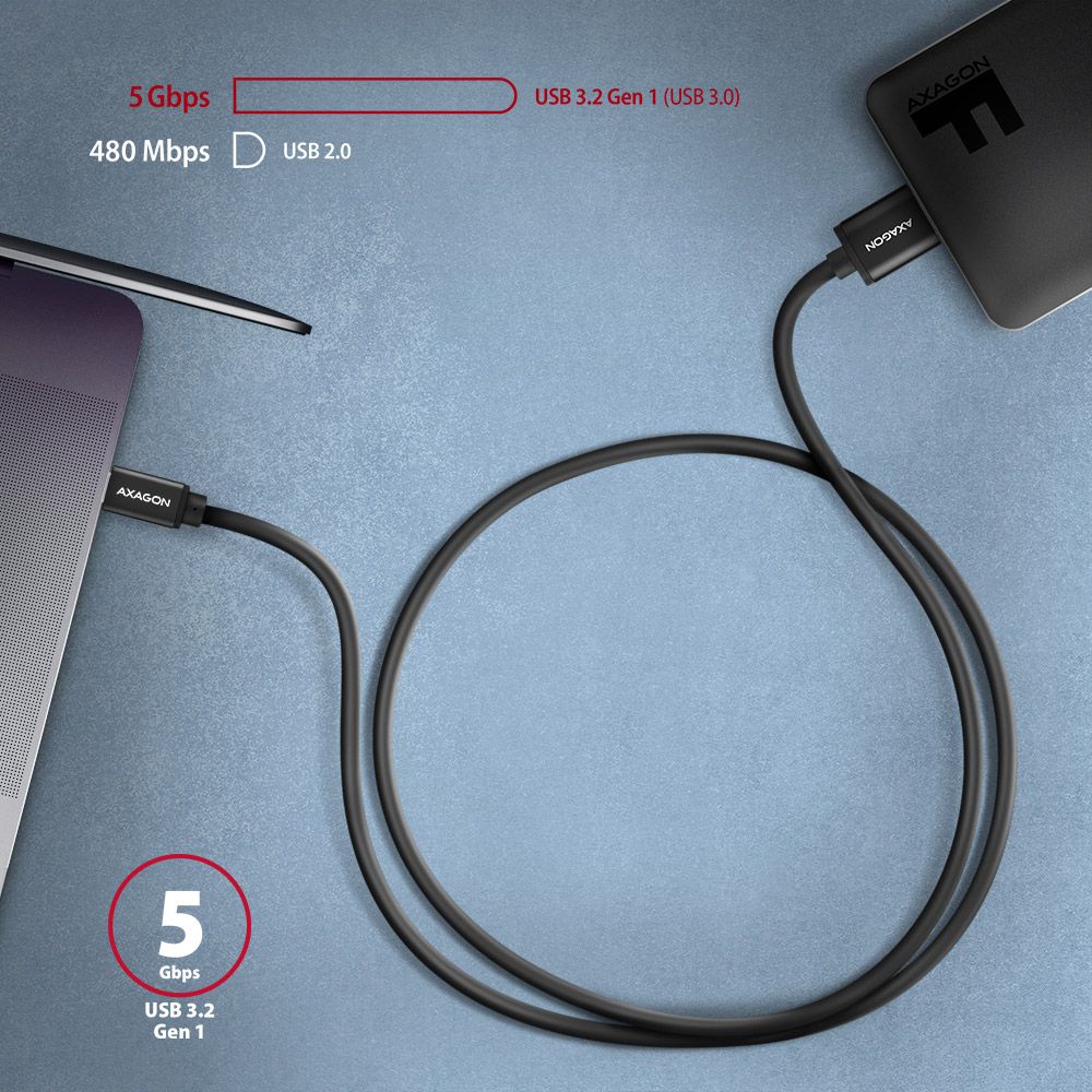 BUMM3-CM10AB SPEED Micro-B USB <> USB-C 3.2 Gen 1 cable 1 m