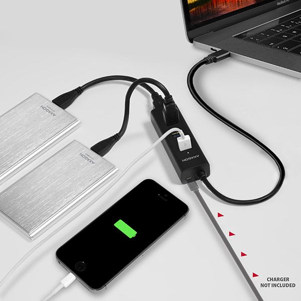 HUE-S2C SuperSpeed USB-C CHARGING hub